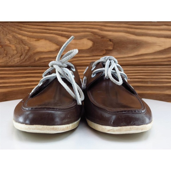SPERRY Top-Sider Size 7.5 Boat Shoe Brown Rubber Medium Lace Up Women - Picture 2 of 11
